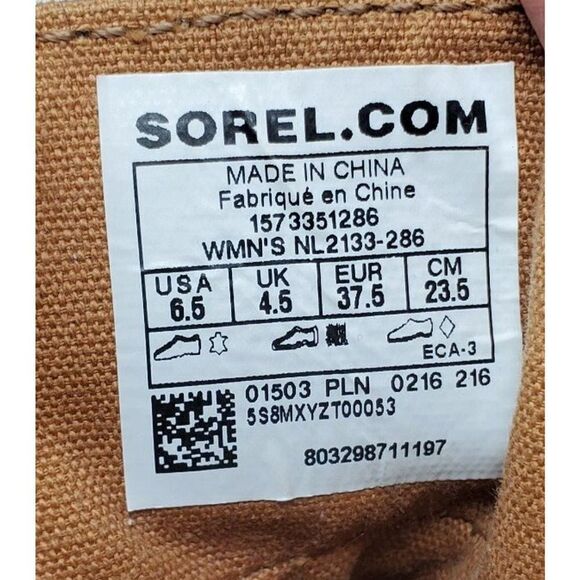 Sorel Out n About Womens 6.5 Duck Boots Brown Leather Lace Up Ankle Shoes - Picture 12 of 13